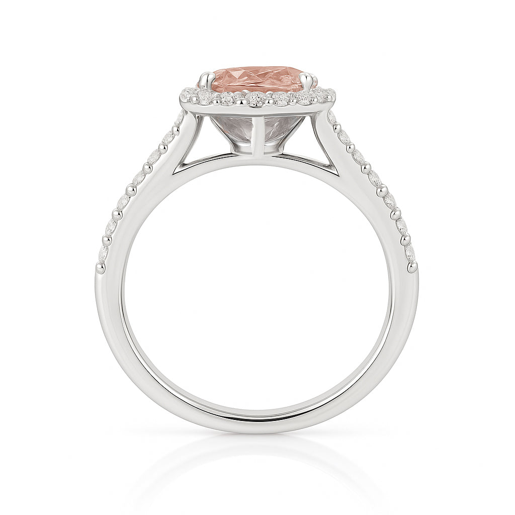 ピンクダイヤモンドリング ペア 1.568ct VVS2 裏画像