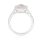 ピンクダイヤモンドリング鑑定書画像 クッション 0.25ct SI2 裏画像