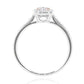 ピンクダイヤモンドリング クッション 0.811ct SI2 裏画像