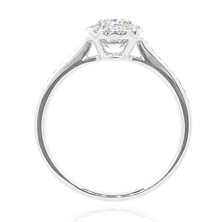 ピンクダイヤモンドリング クッション 0.811ct SI2 裏画像