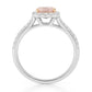 ピンクダイヤモンドリング クッション 0.811ct SI2 裏画像