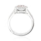 ピンクダイヤモンドリング ラディアント 1.867ct VVS1 裏画像