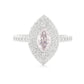 ピンクダイアモンドリング マーキス 0.54ct SI2 画像