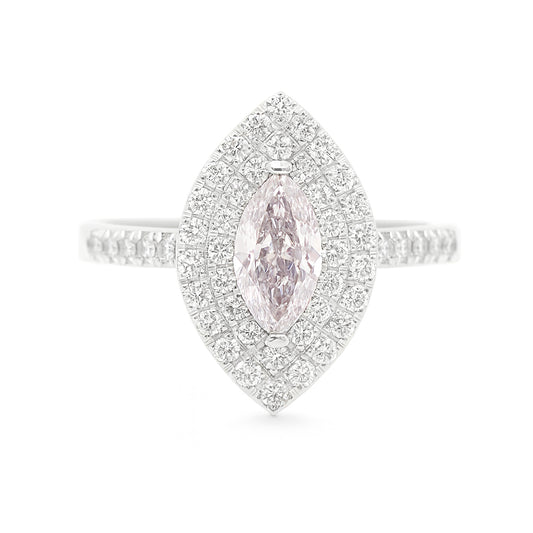 ピンクダイアモンドリング マーキス 0.54ct SI2 画像