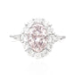 ピンクダイアモンドリング オーバル 1.286ct VVS2 画像