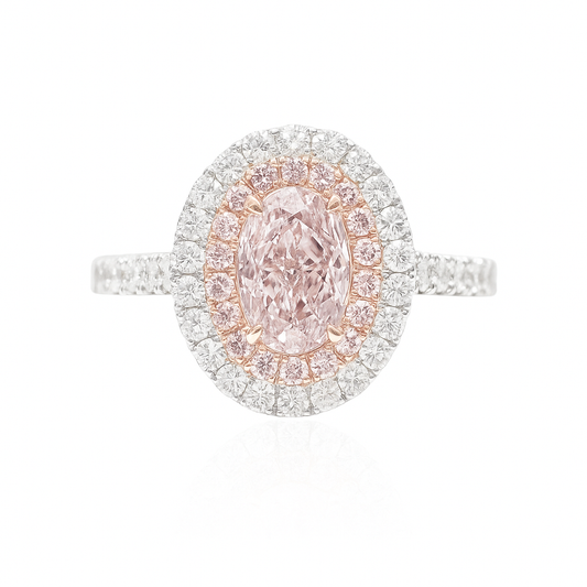 ピンクダイアモンドリング オーバル 1.703ct SI2 画像