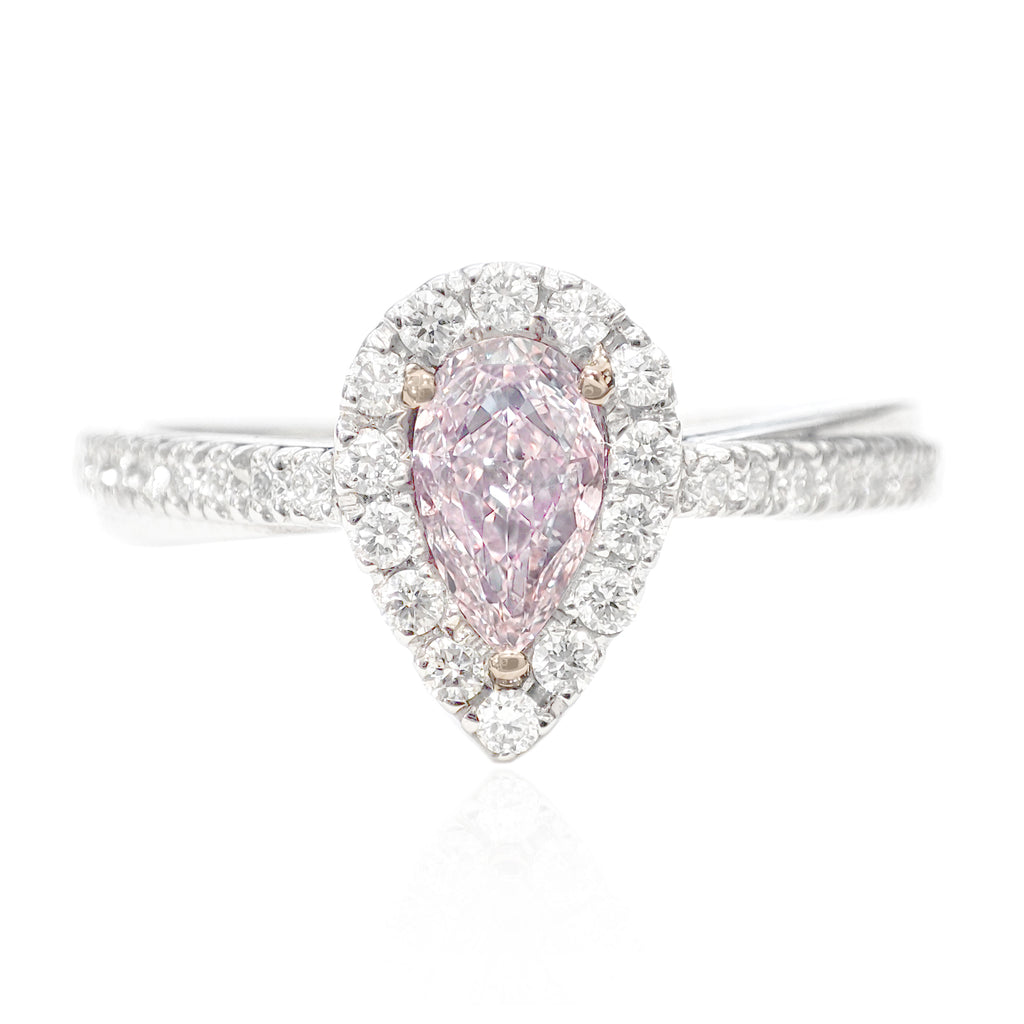 Mael Pear Very Light Pink Diamond Ring - 0.51ct