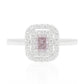 ピンクダイアモンドリング ラディアント 0.405ct SI2 画像