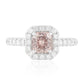 ピンクダイアモンドリング ラディアント 1.213ct SI2 画像