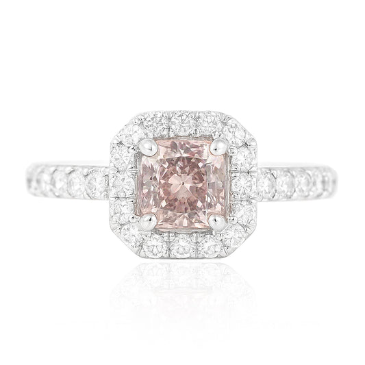 ピンクダイアモンドリング ラディアント 1.213ct SI2 画像