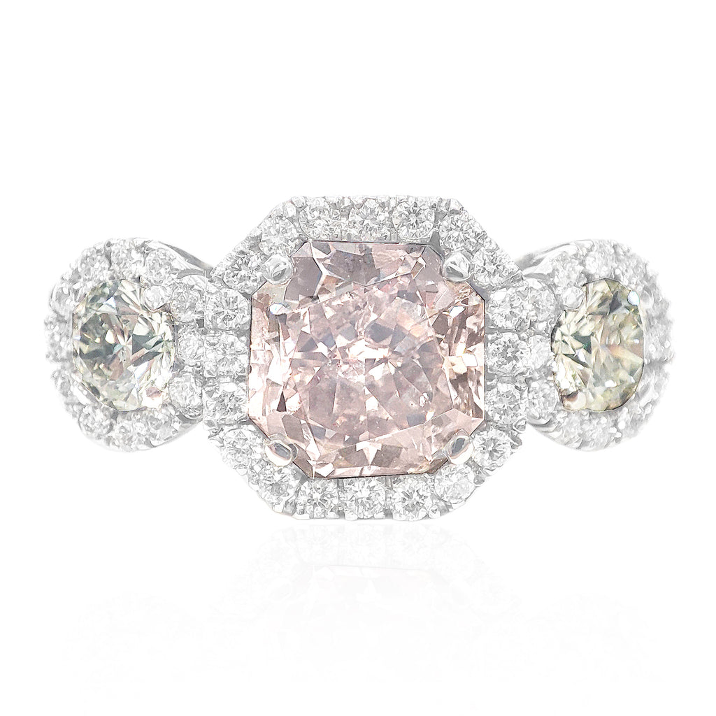 Mael Radiant Fancy Light Pink Diamond Ring - 1.878ct 