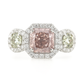  ピンクダイアモンドリング ラディアント 1.878ct I1 画像