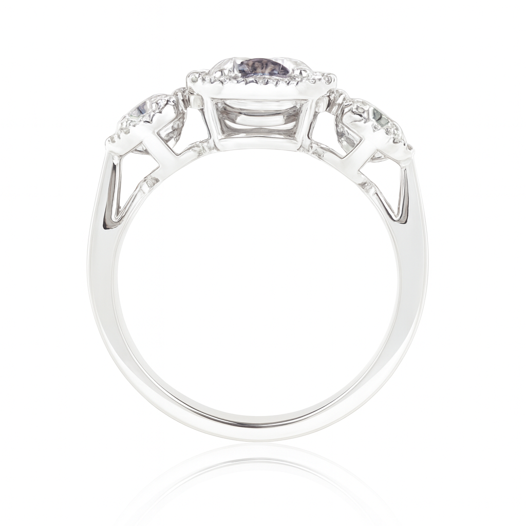 ピンクダイヤモンドリング ラディアント 1.878ct I1 裏画像
