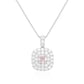 PT950/850 ピンク ダイヤモンドペンダントネックレス 0.71ct Very Light Purplish Pink VS2 クッション