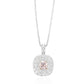 Mael Very Light Purplish Pink Cushion Diamond Pendant Necklace - 0.71ct