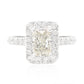 18KWG ダイヤモンドリング 1.26ct SI1 フェイントイエロー H ラディアント 画像