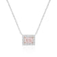PT950/850 ピンクダイヤモンド ペンダントネックレス  0.559ct Faint Brown Pink SI1 ラディアント