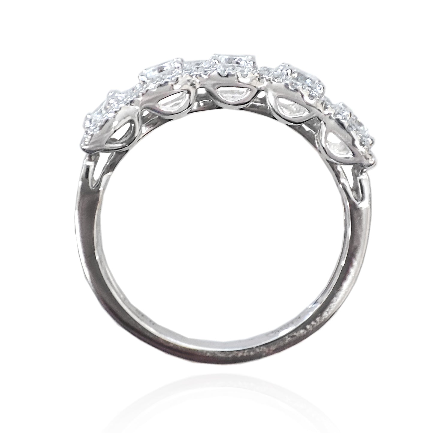 18KWG ダイヤモンドリング 0.75ct VS GH 無色 ラウンド横画像