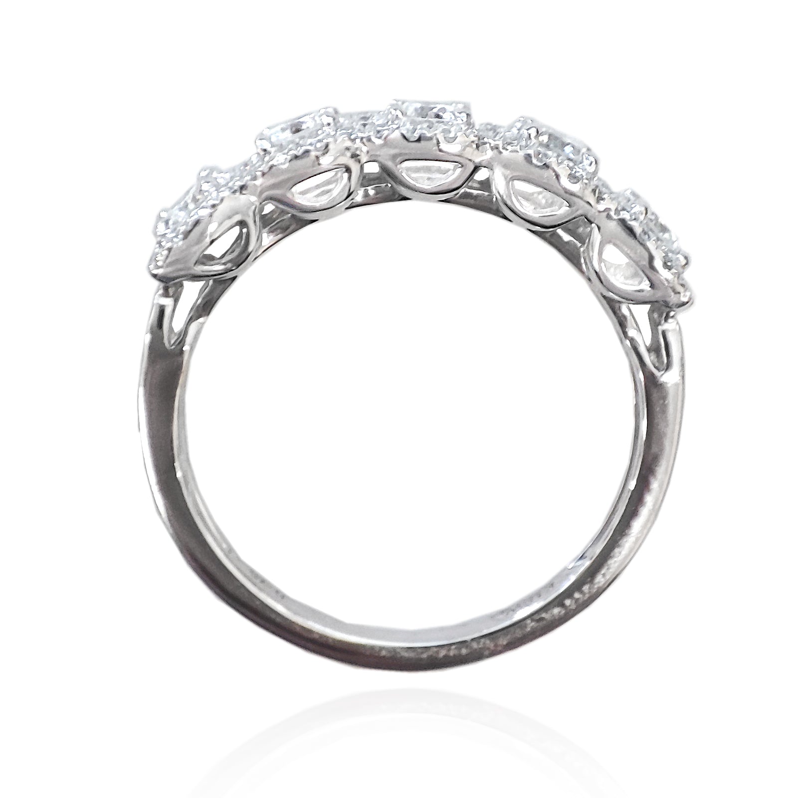 18KWG ダイヤモンドリング 0.75ct VS GH 無色 ラウンド横画像