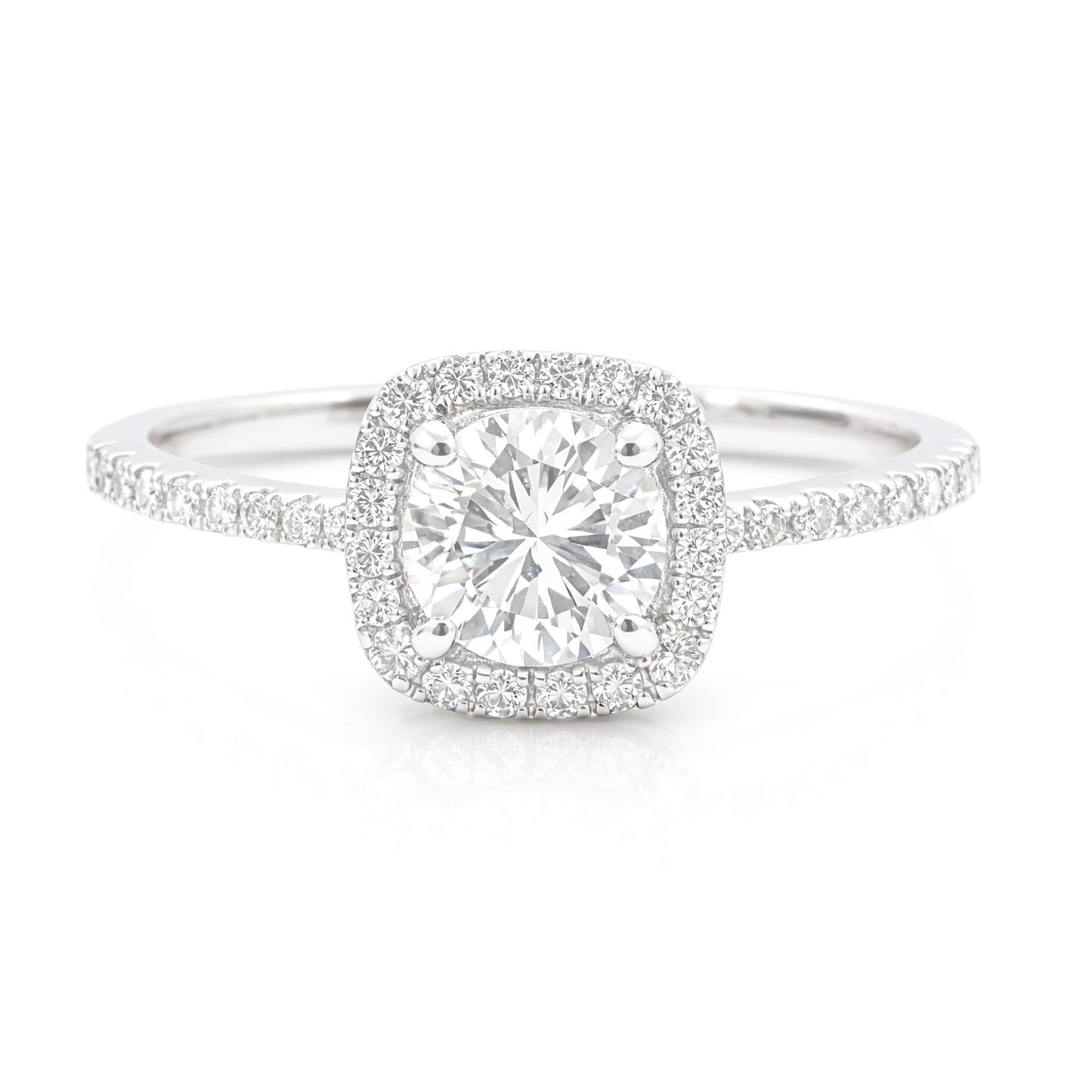 18KWG ダイヤモンドリング 0.983ct SI1 ほぼ無色 Near Colorless G ラウンド 画像