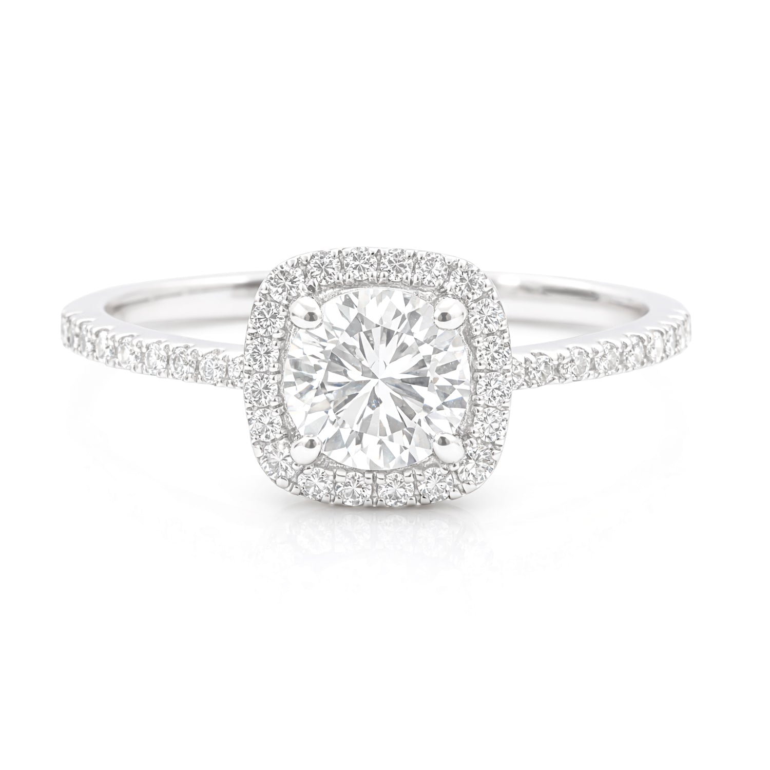 18KWG ダイヤモンドリング 0.983ct SI1 ほぼ無色 Near Colorless G ラウンド 画像