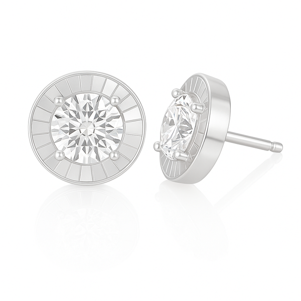 AU750 無色ダイヤモンドイヤリング 0.731ct ラウンド – Weiss