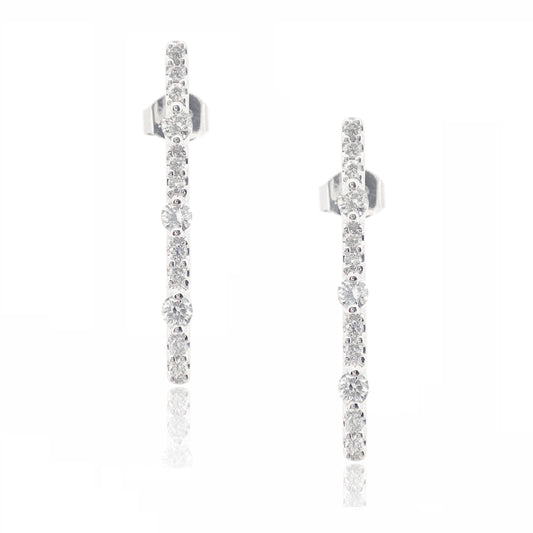 Round Shaped Diamond Earrings 0.66ct 18K