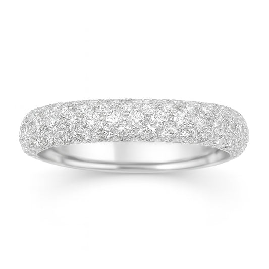 18K パヴェダイヤモンドリング 18金ホワイトゴールド（1.0ct）