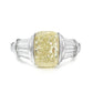 PT900 Cushion-cut Fancy Light Yellow Diamond Ring - 2.34ct
