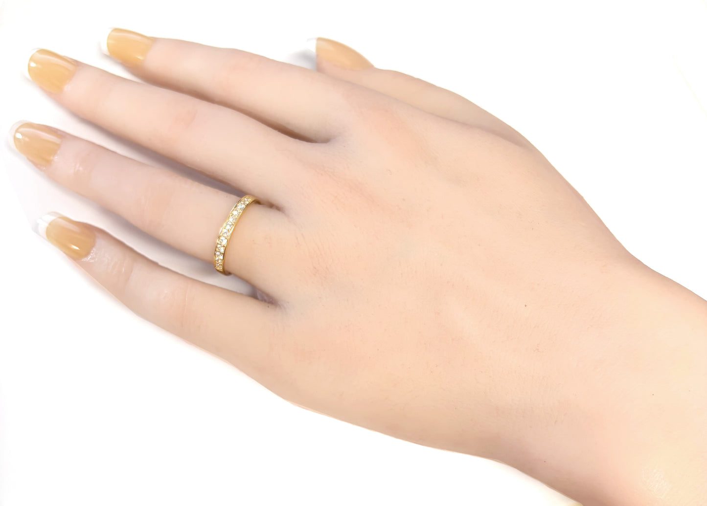 18KYG ラウンドダイヤモンド エタニティリング 0.2ct