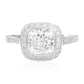 PT900 無色E ダイヤモンドリング クッション 1.25ct VVS2