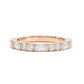 Round & Emerald-cut Diamond Eternity Ring - approx. 1.07ct