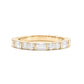 Round & Emerald-cut Diamond Eternity Ring - approx. 1.07ct