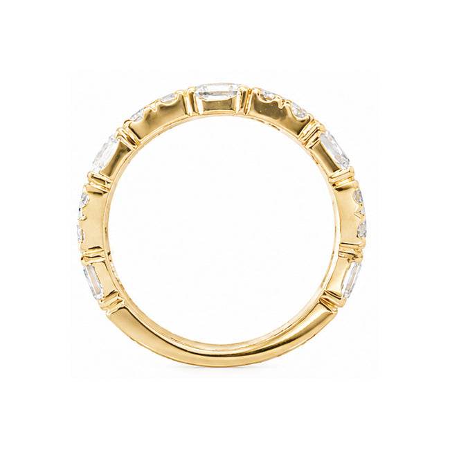 Round & Emerald-cut Diamond Eternity Ring - approx. 1.07ct