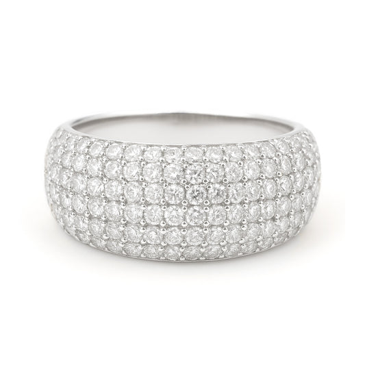 18K パヴェダイヤモンドリング ラウンドカット 0.75ct