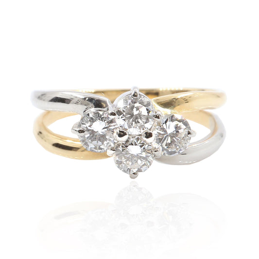 Round Colorless Diamond Ring - 1ct