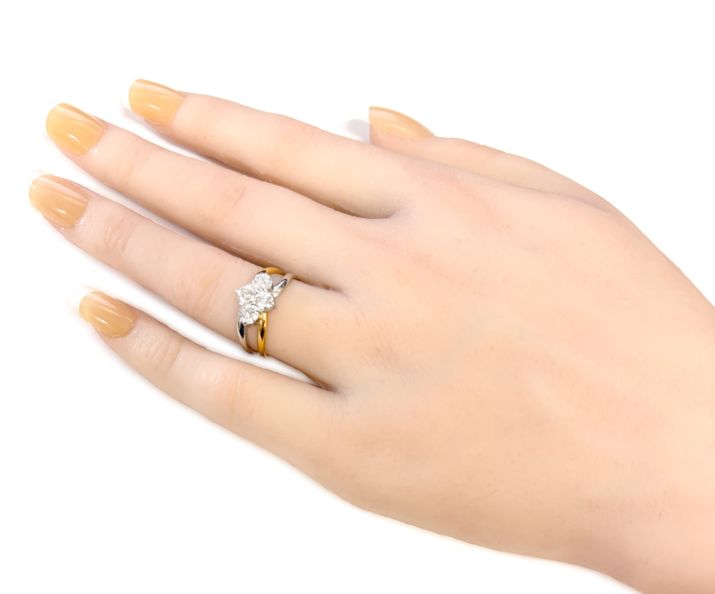 PT900 無色 ダイアモンドリング 1ct ラウンド