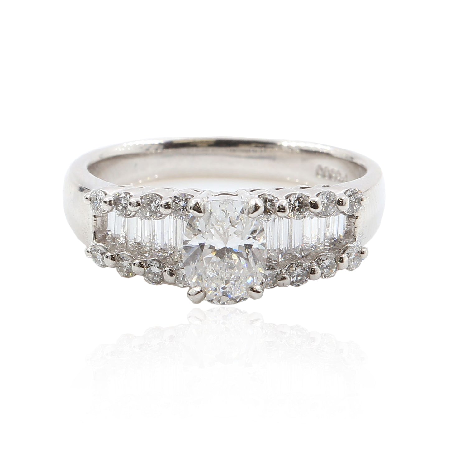 Oval Colorless F Diamond Ring - 1.697ct