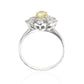 Oval Diamond Ring with Flower Design - 1.408ct