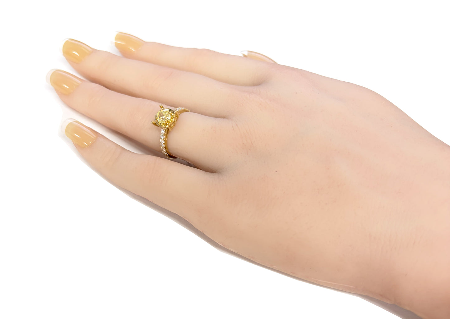 Radiant Yellow Diamond Ring - 0.969ct