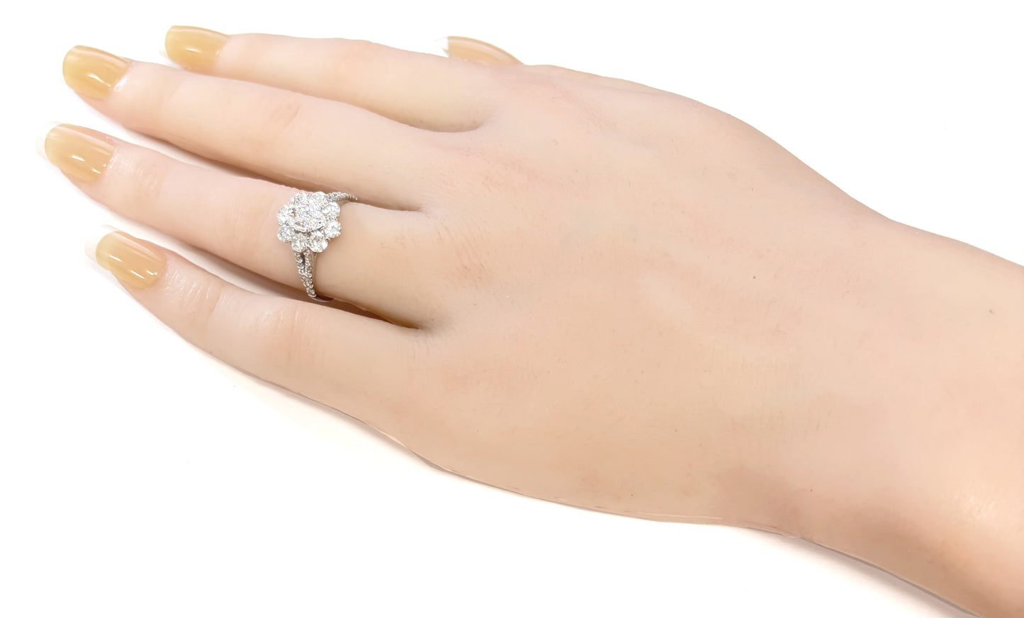 Flower Design Marquise Diamond Ring - 1.98ct