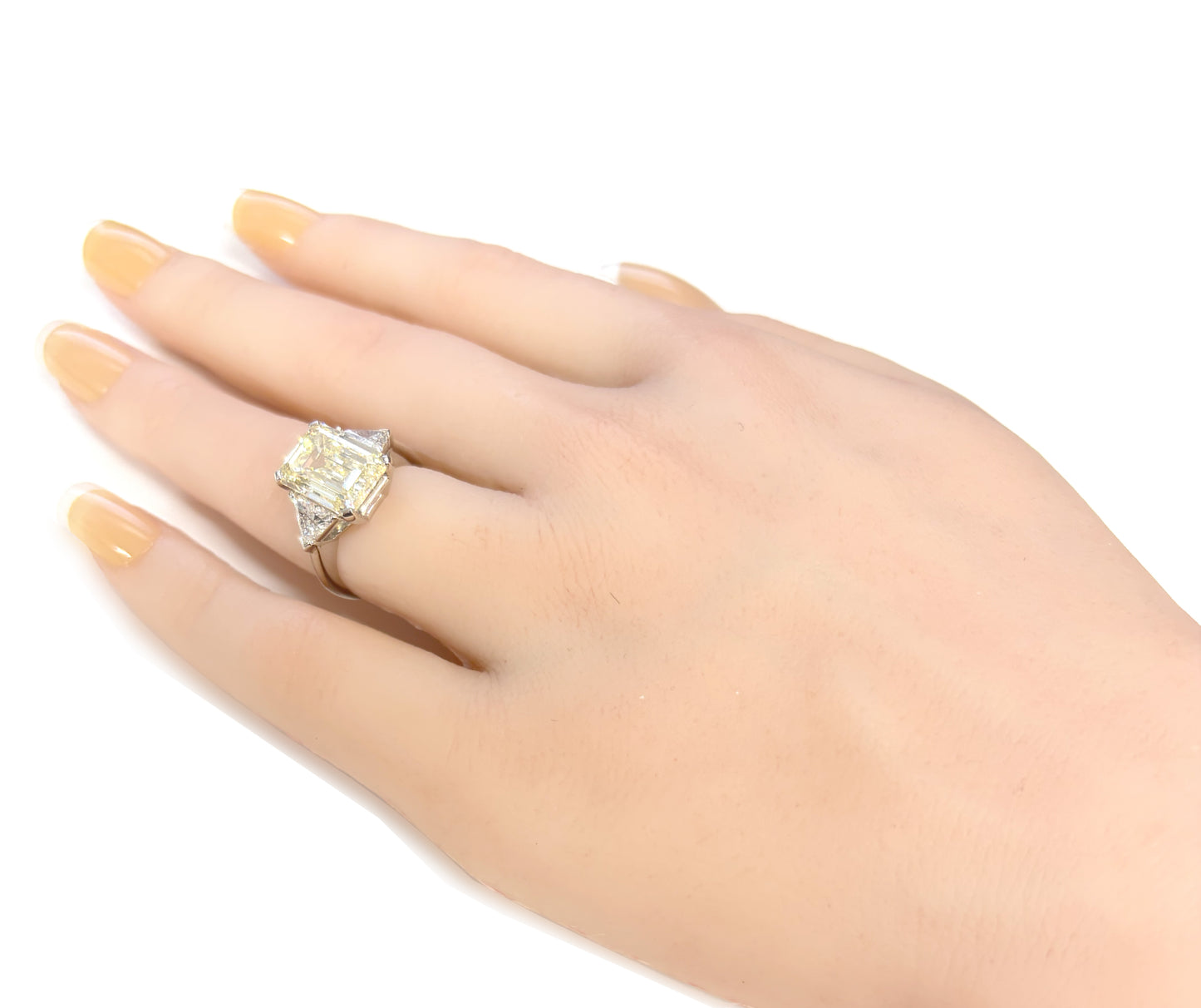 Emerald-Cut Light Yellow Diamond Ring - 5.78ct