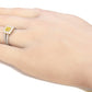 PT900 Intense Yellow Diamond Ring Round cut - 0.84ct 