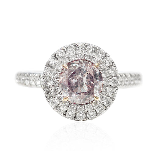 Mael Round Light Pink Diamond Ring - 0.933ct