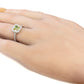 AU750  グリーンダイヤモンド リング 2.089ct Fancy Greenish Yellow VS2 ラディアント