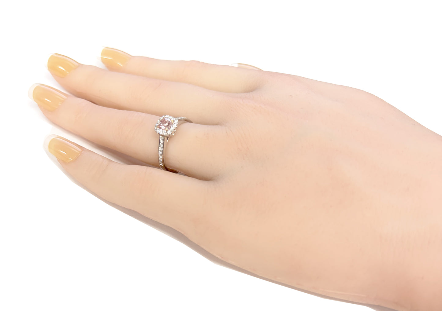 Mael Cushion Fancy Pink Diamond Ring - 0.811ct 