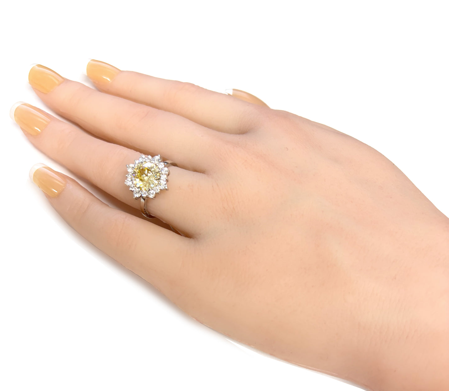 Mael Round Fancy Yellow Diamond Ring - 2.613ct