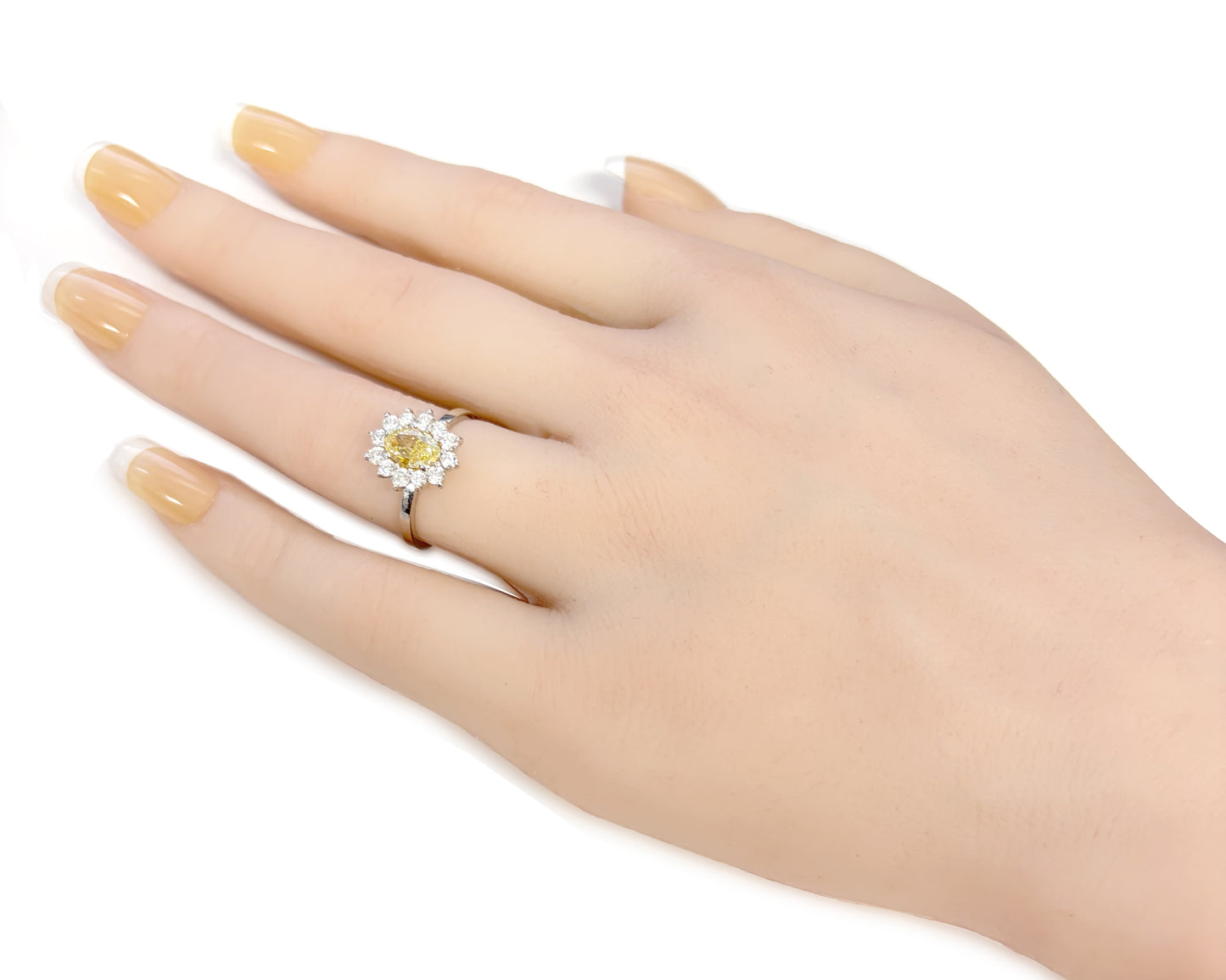 Mael Oval Fancy Yellow Diamond Ring - 1.488ct
