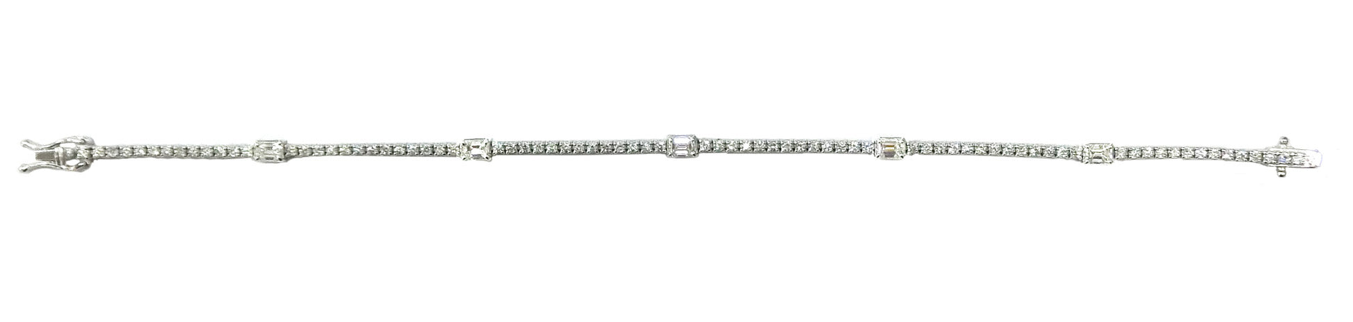 18K ダイヤモンドテニスブレスレット 1.64ct DEF VS+ GGS鑑定書 横画像