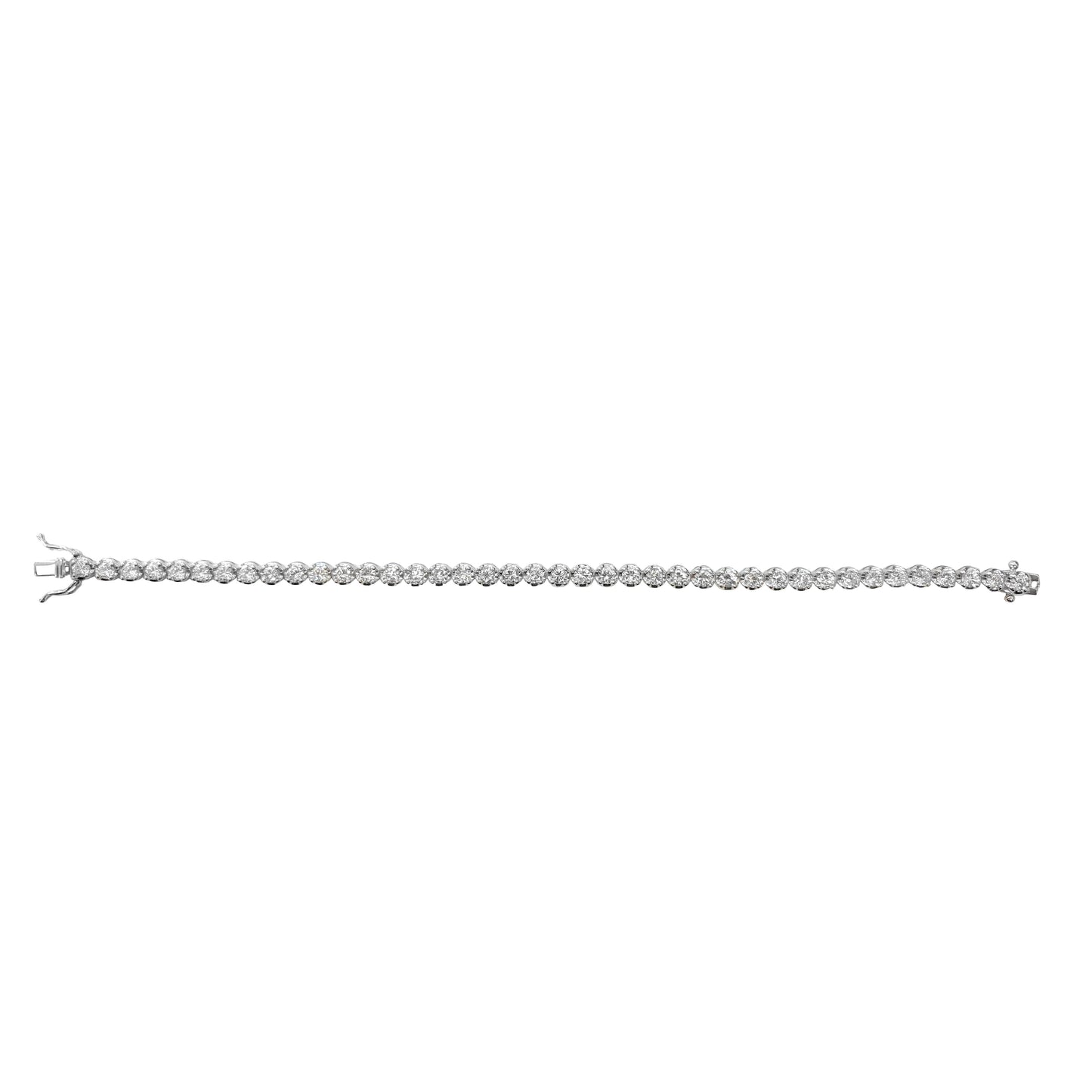 18K ダイヤモンドテニスブレスレット 4.42ct GGS鑑定書 横画像